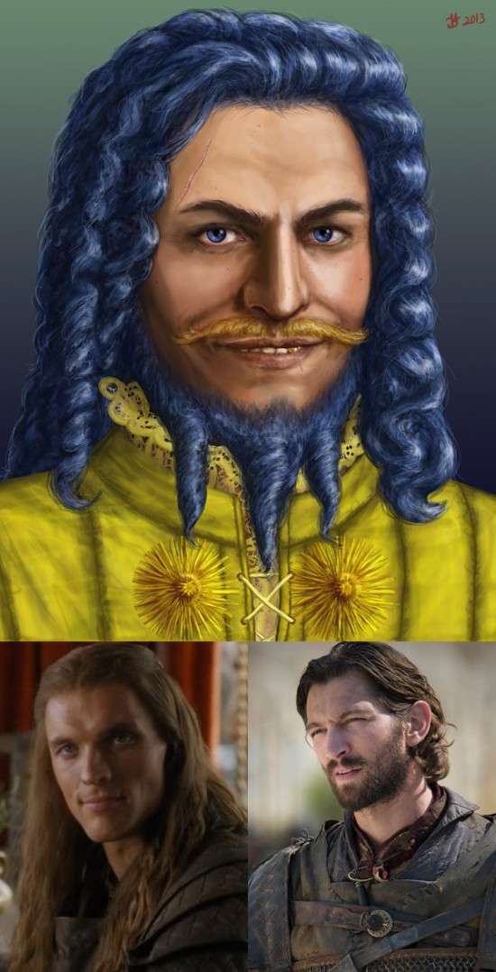 Порівняння акторів серіалу «Гра престолів» з портретами реальних персонажів з книг (20 фото)